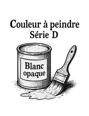 COLORANT Série D BLANC OPAQUE  D60 (jusqu'à fin des stocks)