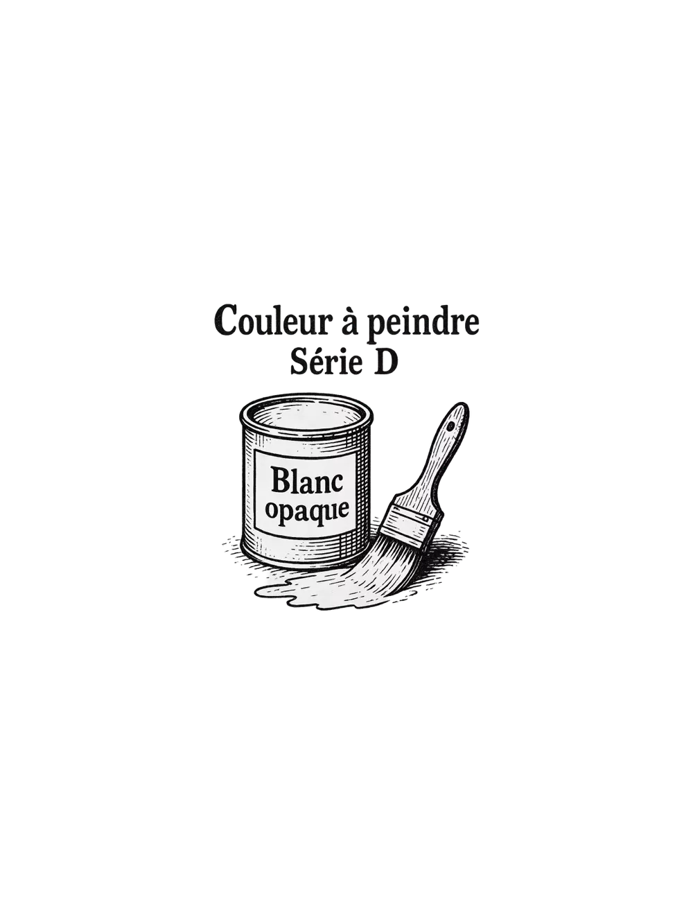 COLORANT Série D BLANC OPAQUE  D60 (jusqu'à fin des stocks)