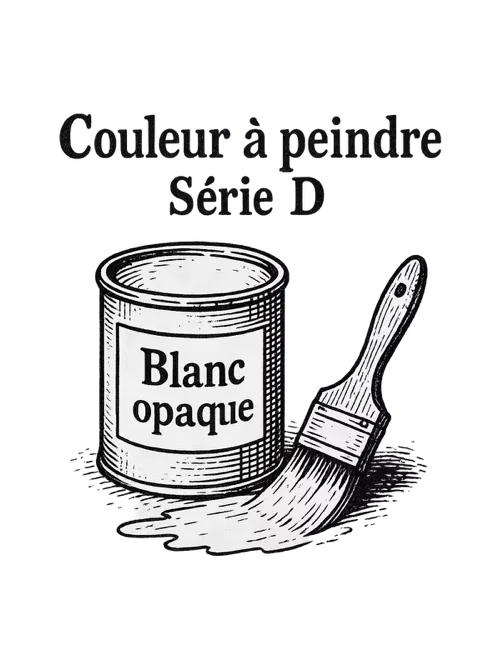 COLORANT Série D BLANC OPAQUE  D60 (jusqu'à fin des stocks)