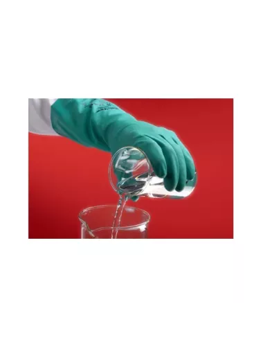 GANTS PVC MANIPULATION FIBRE OU LIQUIDE L 330 MM TAILLE 7