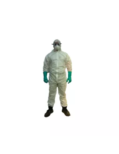COMBINAISON BLANCHE AVEC CAGOULE EN POLYPROPYLENE