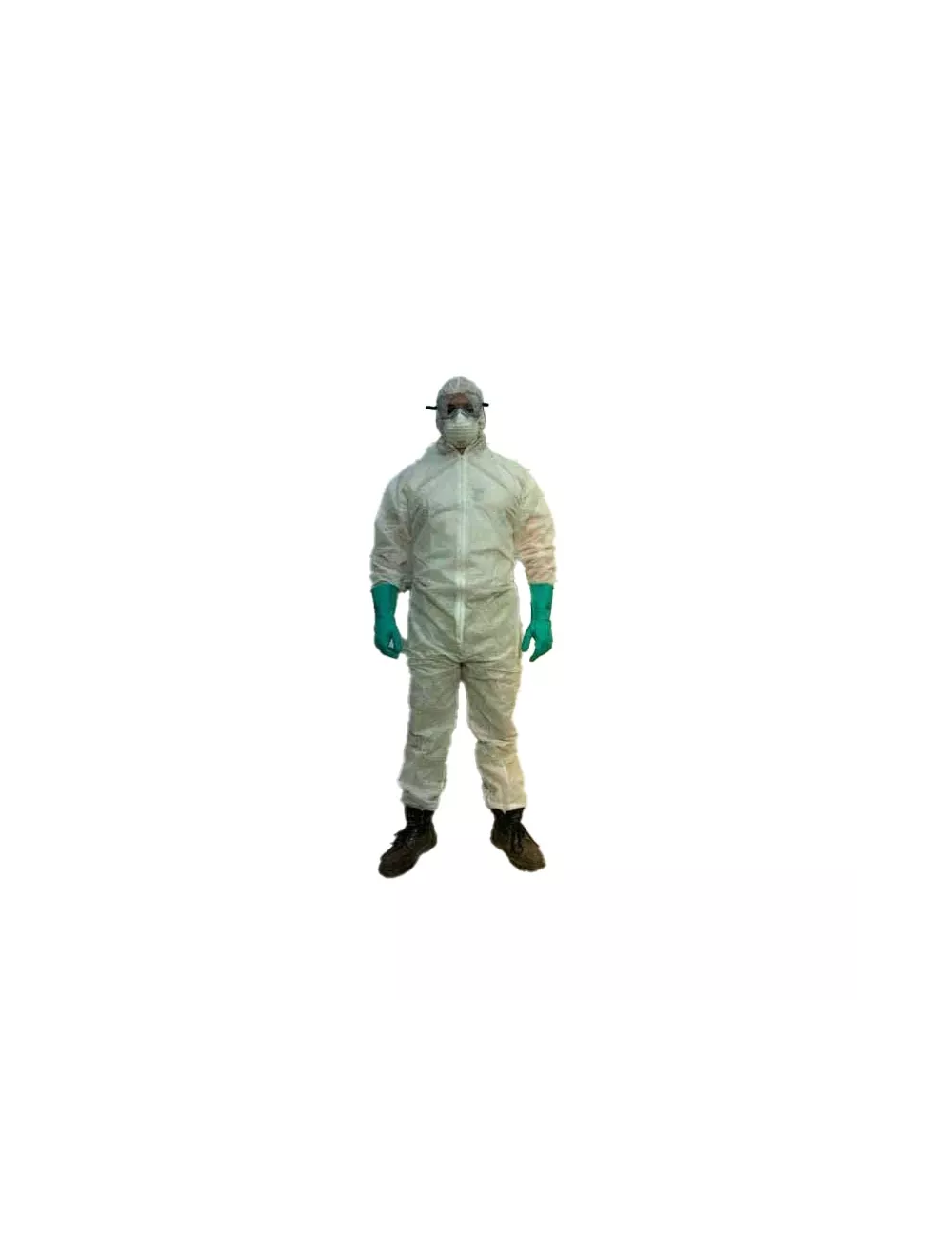 COMBINAISON BLANCHE AVEC CAGOULE EN POLYPROPYLENE