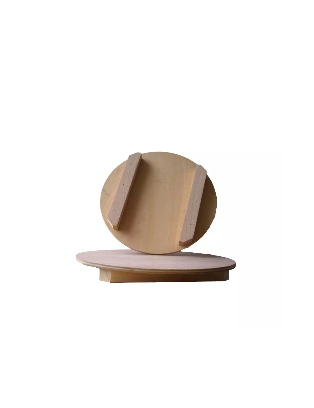 RONDEAU EN BOIS AVEC PIED 350 MM