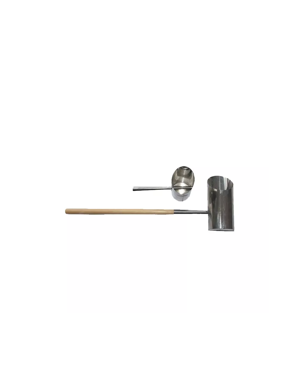 LOUCHE EMAIL 350 ML MANCHE BOIS 300 MM