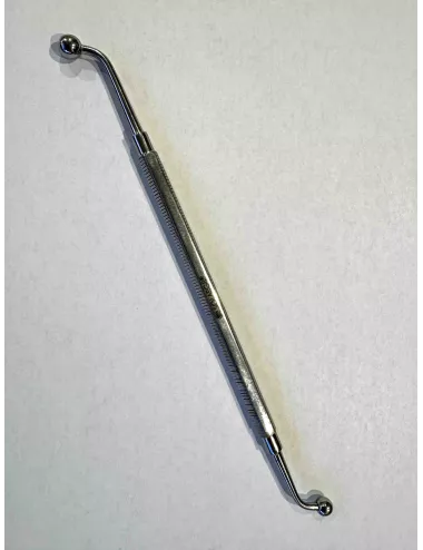 FR53L outil de sculpture inox double coudé à boule Ø5 et Ø6 mm