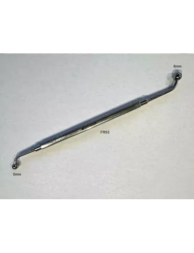 FR53 outil de sculpture inox double à embouts boule Ø2 et Ø3 mm
