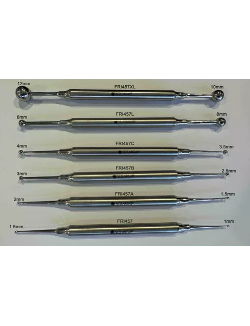 OUTIL INOX 165mm DOUBLE BOULE Ø 2-1.5