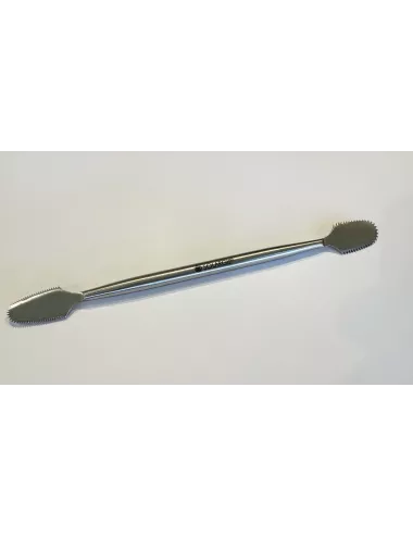 FR436 outil de sculpture inox double à embouts crantés fins 160 mm