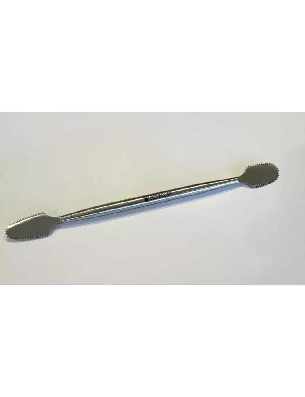 OUTIL INOX DOUBLE 160mm CRANTÉ FIN - FR426