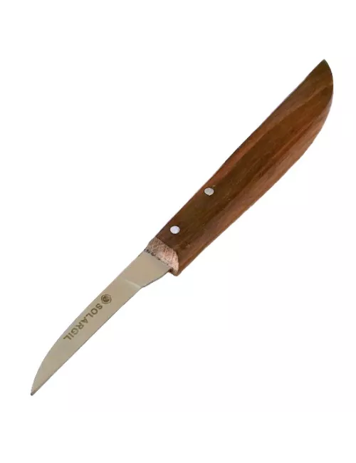 COUTEAU COURBE INVERSE MANCHE BOIS - PKP09