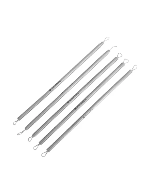 KIT DE 5 MIRETTES INOX DOUBLE EXTRA FINES FIL ROND 150 MM