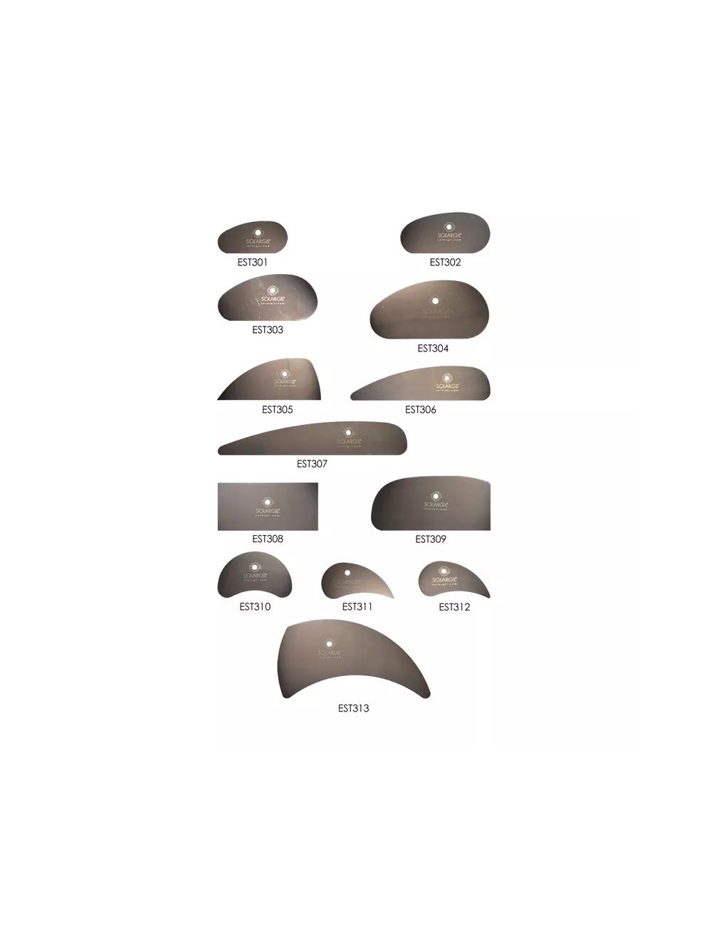 ESTEQUE INOX ROGNON SOUPLE 75 x 50 MM