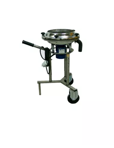 Tamiseur inox professionnel sur pied pour émaux et barbotines