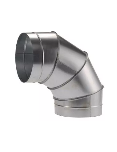 COUDE ACIER GALVANISE A 90°C POUR CABINE CPP