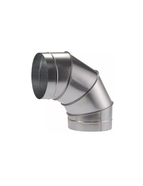 COUDE ACIER GALVANISE A 90°C POUR CABINE CPP