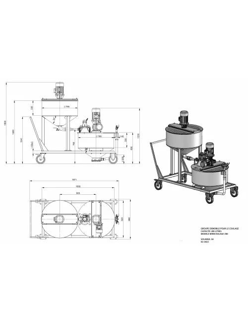 CHARIOT DE COULAGE 200L