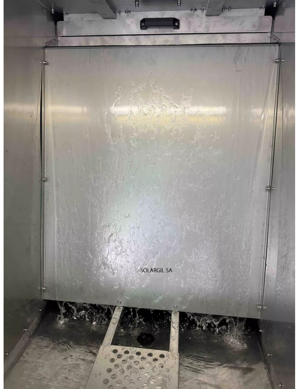 CABINE D'EMAILLAGE INOX RIDEAU D'EAU MODELE ECONOMIQUE RS5205