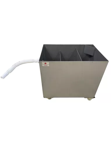BAC DE DECANTATION INOX SUR ROULETTES 100 L