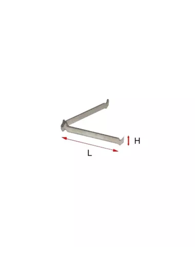 Support réfractaire métal plat Ø 35 mm SUP35 – Patte de coq 1200°C