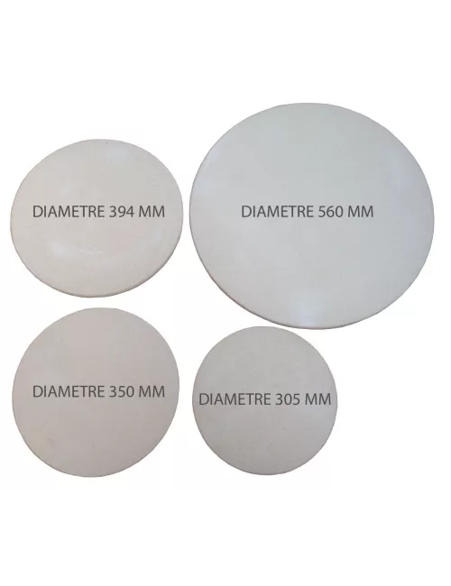PLAQUE RÉFRACTAIRE RONDE DIAM 350x12 MM 1340°C