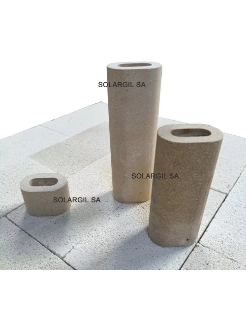PILIER H 100 mm Diam.60*42 mm OVALE 1350°C