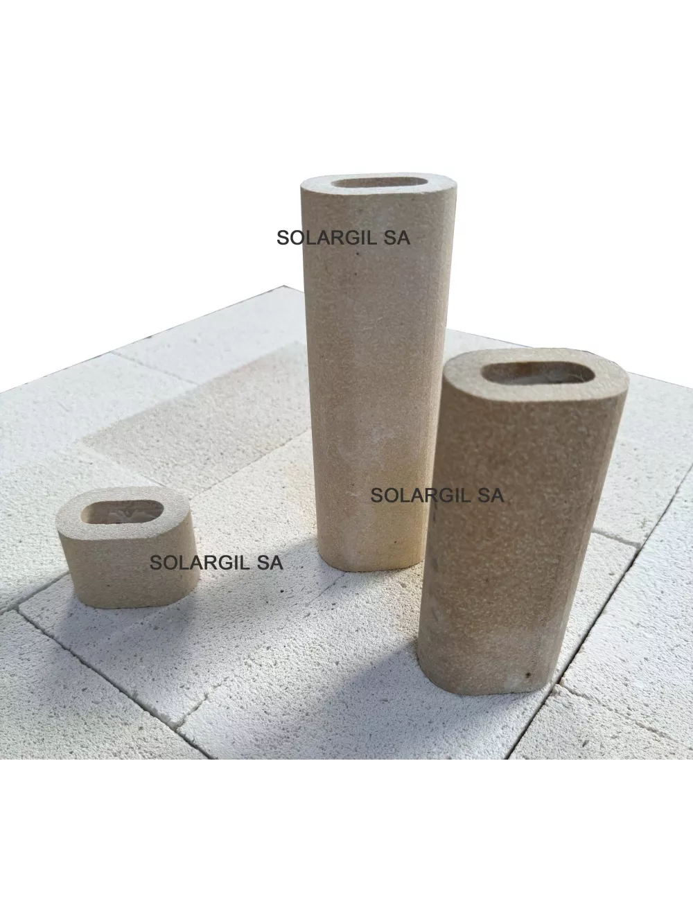 PILIER H 800 mm Diam.60*42 mm OVALE 1350°C