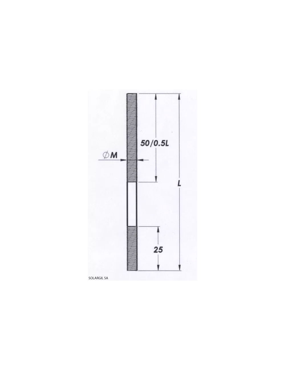 TIGE INOX REFRACT.AISI-310 Ø 6 MM  + 2 EMBOUTS POUR ACCROCHE CER