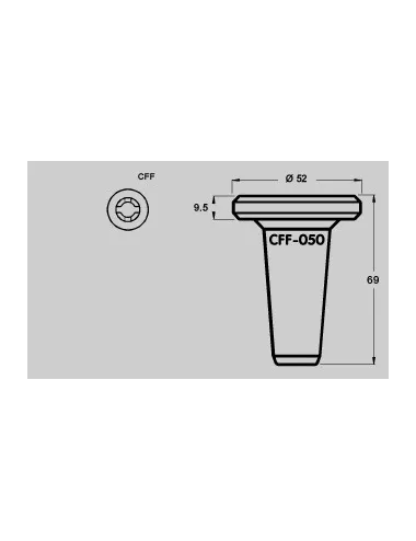CUPLOCKS MODELE CONIQUE Ø EXT 52 X H 69 MM