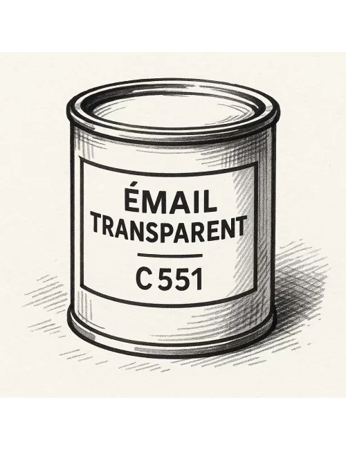 ÉMAIL FAÏENCE TRANSPARENT INCOLORE BRILLANT C551