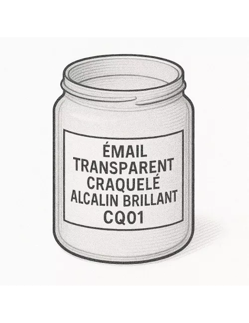 ÉMAIL FAÏENCE & RAKU ALCALIN CRAQUELÉ BRILLANT INCOLORE CQ01 (FR6)