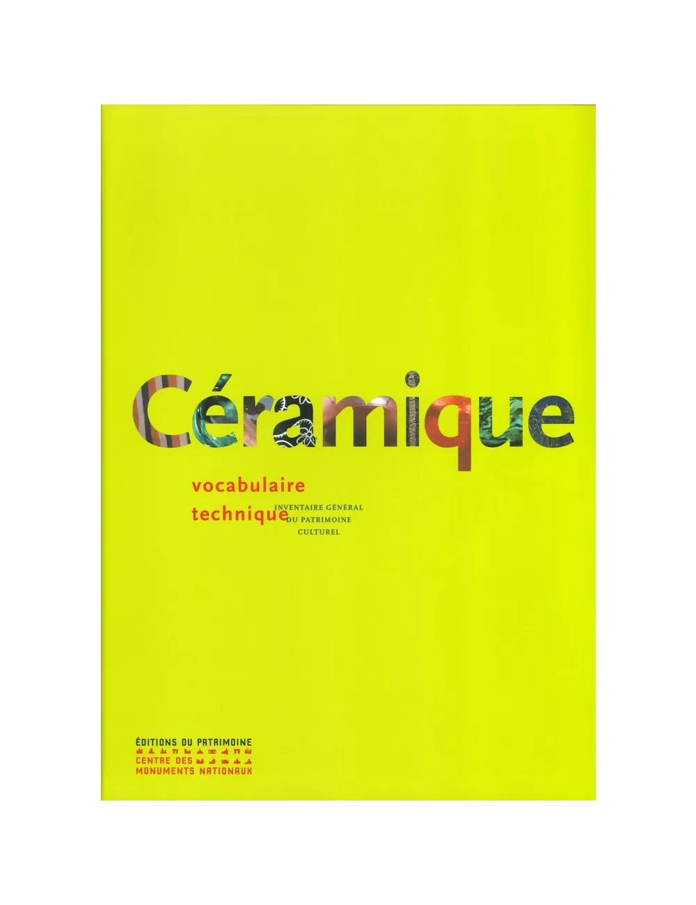 LIVRE CÉRAMIQUE VOCABULAIRE TECHNIQUE
