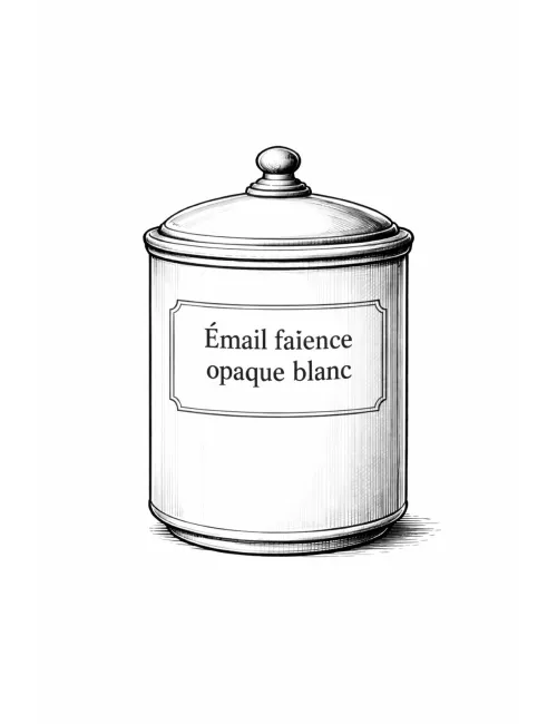 ÉMAIL FAÏENCE OPAQUE SANS PLOMB EXTRA BLANC BRILLANT PR112