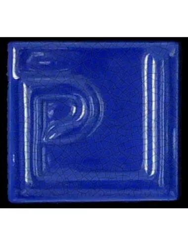ÉMAIL FAÏENCE OPAQUE CRAQUELÉ BRILLANT BLEU ROI 5934 ancien E31018/4
