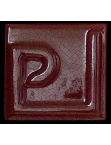 ÉMAIL FAÏENCE OPAQUE CRAQUELÉ BRILLANT MARRON 5940 ancien E31018/10