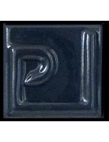 ÉMAIL FAÏENCE OPAQUE CRAQUELÉ BRILLANT NOIR 5942 ancien E31018/12