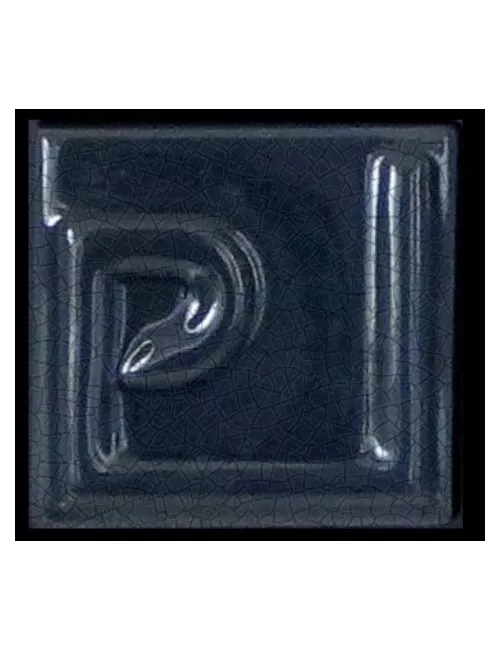 ÉMAIL FAÏENCE OPAQUE CRAQUELÉ BRILLANT NOIR 5942 ancien E31018/12