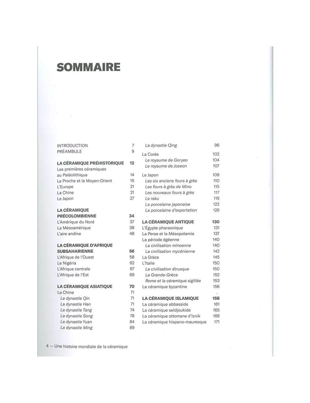 LIVRE UNE HISTOIRE MONDIALE DE LA CÉRAMIQUE