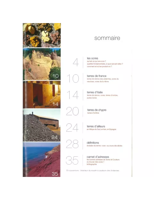 LIVRE LES OCRES ,COMMENT ET OÙ LES PRODUIT-ON ?
