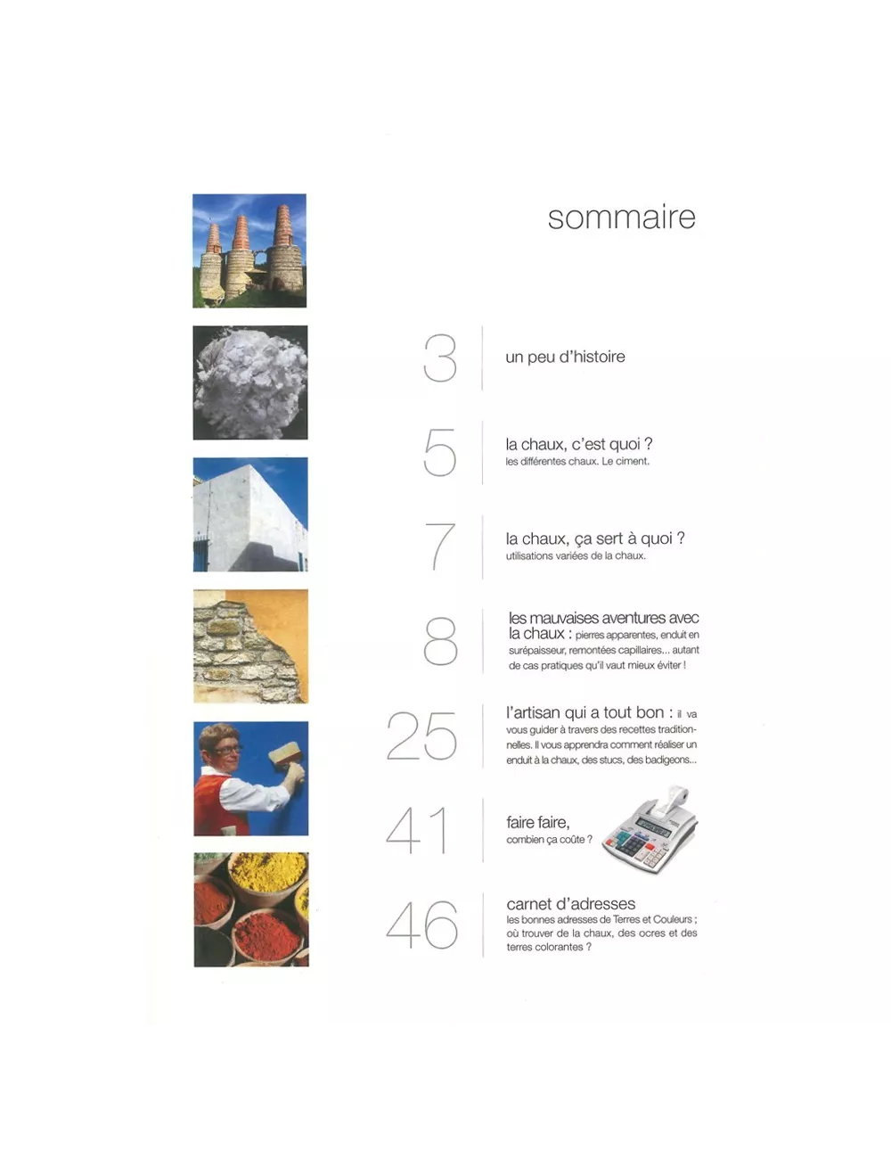 LIVRE LE PETIT GUIDE ILLUSTRÉ DE LA CHAUX
