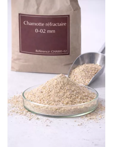 Chamotte réfractaire 0–0,2 mm pour céramique – CHAM0-02
