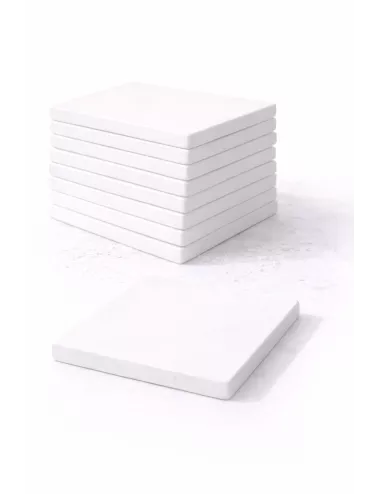 BISCUIT CARREAU PRESSE FAIENCE EXTRA BLANC 200*200*7 MM