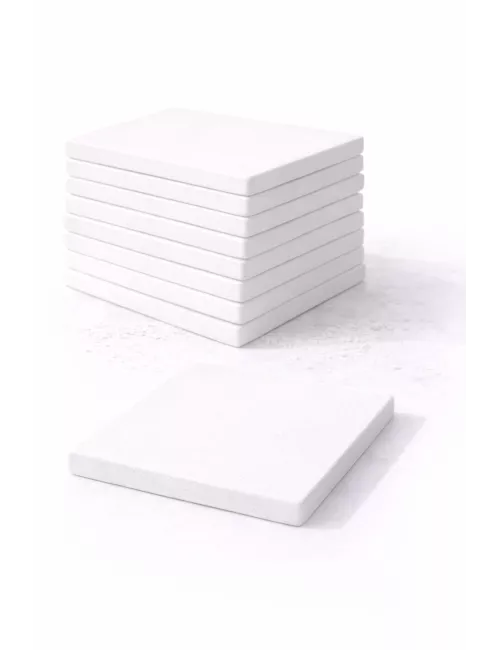 BISCUIT CARREAU PRESSE FAIENCE EXTRA BLANC 200*200*7 MM