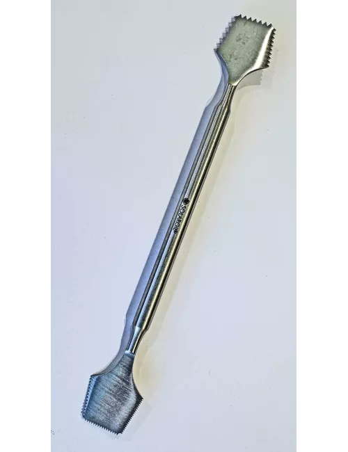 OUTIL INOX DOUBLE 200MM CRANTE GROS - FR12F