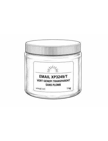 EMAIL XP3249/T VERT GENEPI TRANSPARENT SANS PLOMB (jusqu'à fin des st