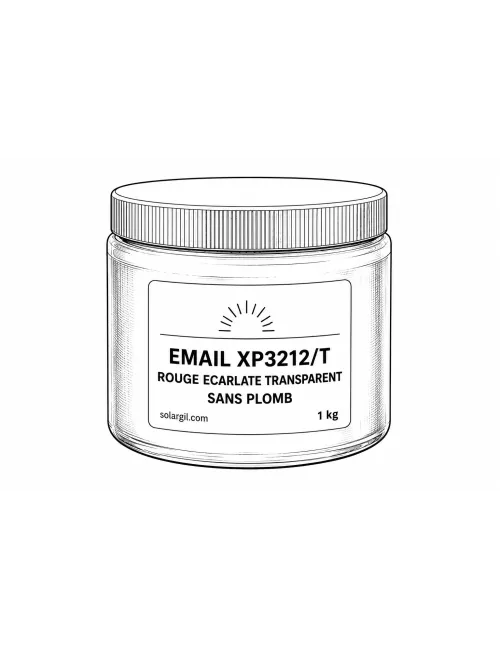 EMAIL XP3212/T ROUGE ECARLATE TRANSPARENT SANS PLOMB (jusqu'à fin des