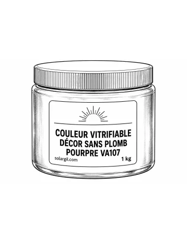 COULEUR VITRIFIABLE DÉCOR SANS PLOMB POURPRE VA107 (fin)