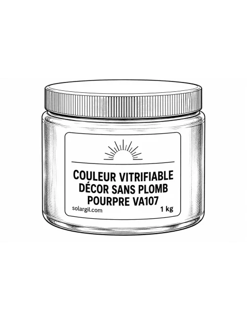 COULEUR VITRIFIABLE DÉCOR SANS PLOMB POURPRE VA107 (fin)