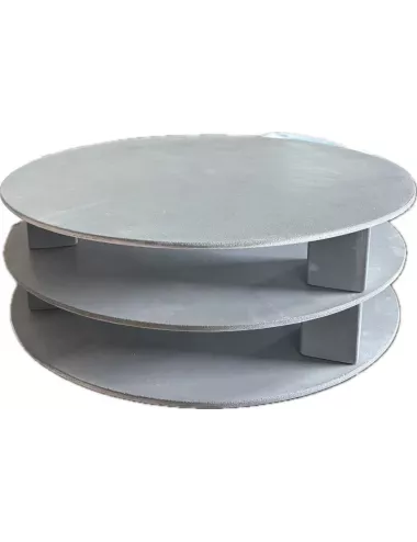 Plaque ronde SiC recristallisé SC1ND394X6 – Ø 394 × 6 mm, 1500°C